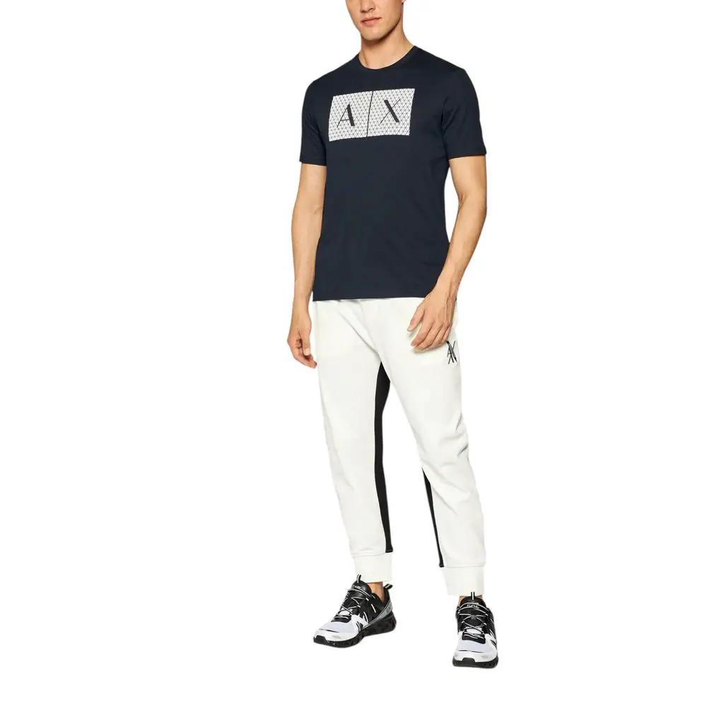 Armani Exchange Blue Cotton T-Shirt by Armani Exchange