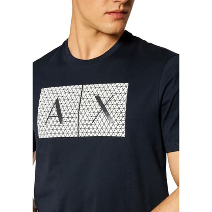 Armani Exchange Blue Cotton T-Shirt by Armani Exchange