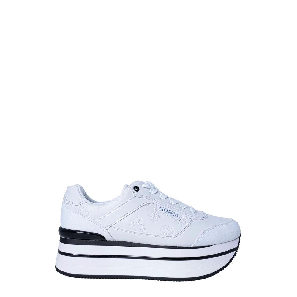 Guess White Polyester Platform Sneakers by Guess