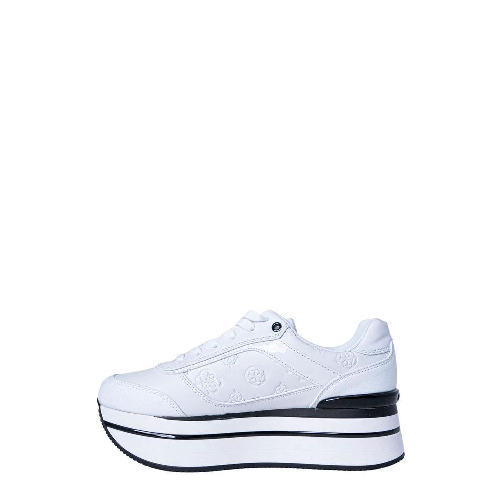 Guess White Polyester Platform Sneakers by Guess