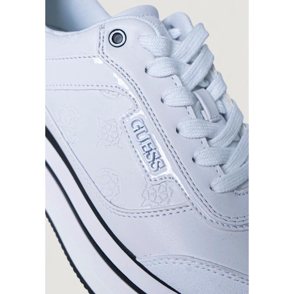 Guess White Polyester Platform Sneakers by Guess