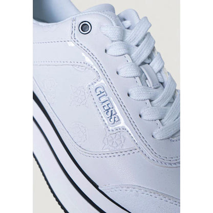 Guess White Polyester Platform Sneakers by Guess