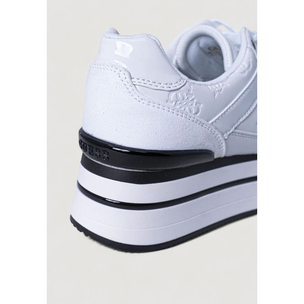 Guess White Polyester Platform Sneakers by Guess