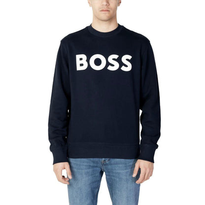 Hugo Boss Blue Cotton Sweatshirt