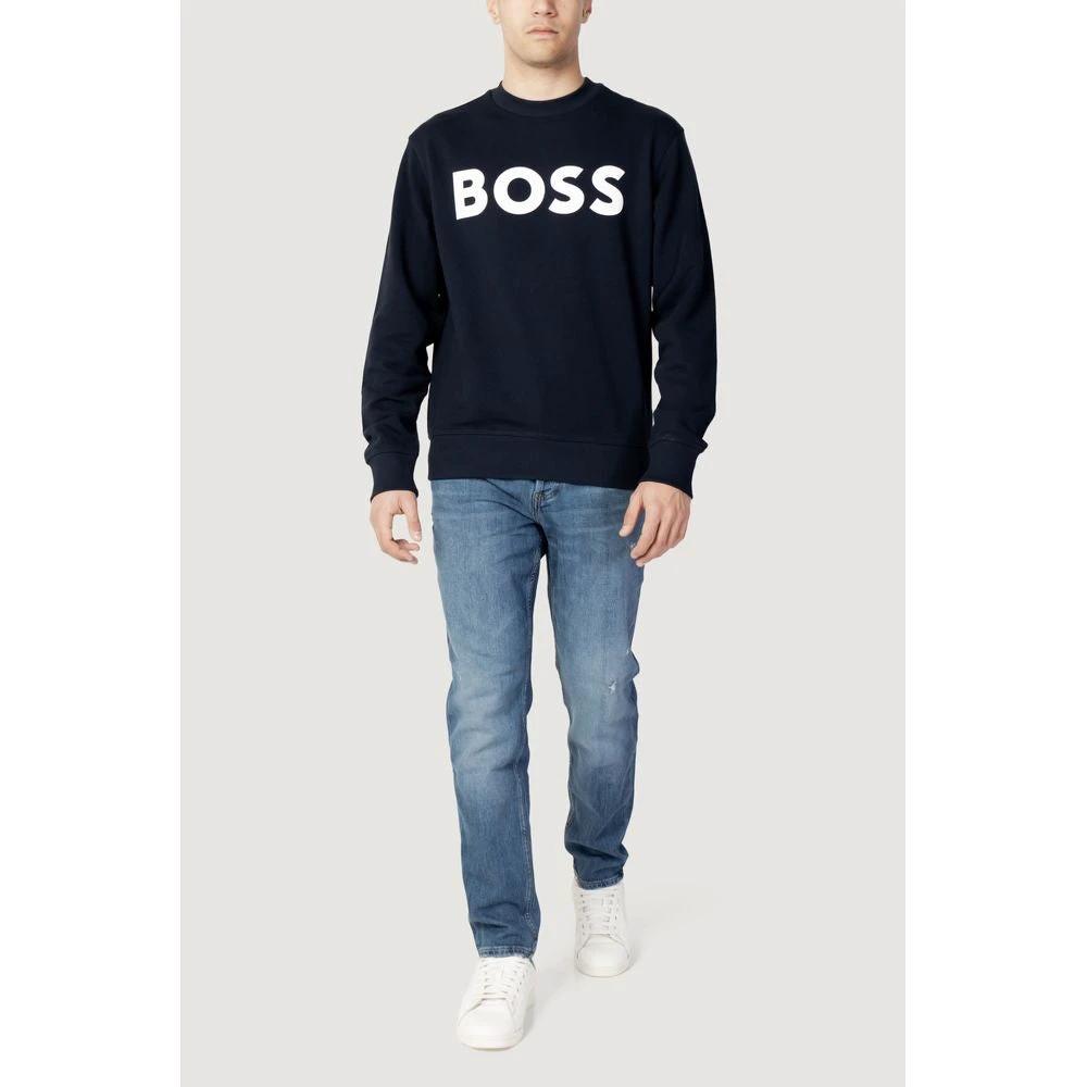 Hugo Boss Blue Cotton Sweatshirt