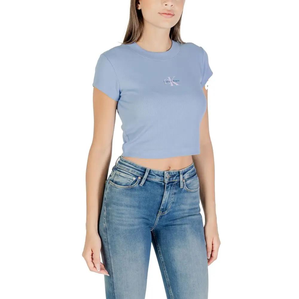 Calvin Klein Jeans Blue Cotton T-Shirt by Calvin Klein Jeans