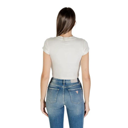 Calvin Klein Jeans Cream Cotton T-Shirt by Calvin Klein Jeans