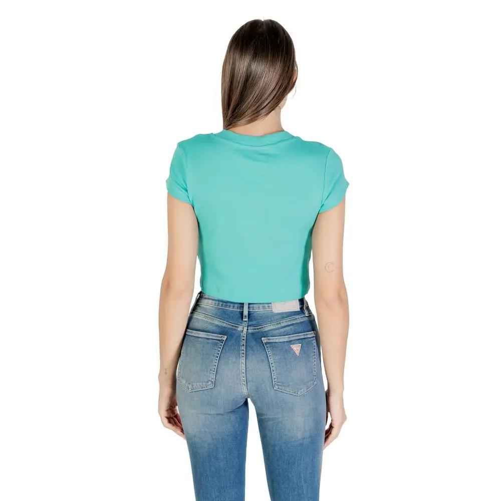 Calvin Klein Jeans Turquoise Cotton T-Shirt by Calvin Klein Jeans