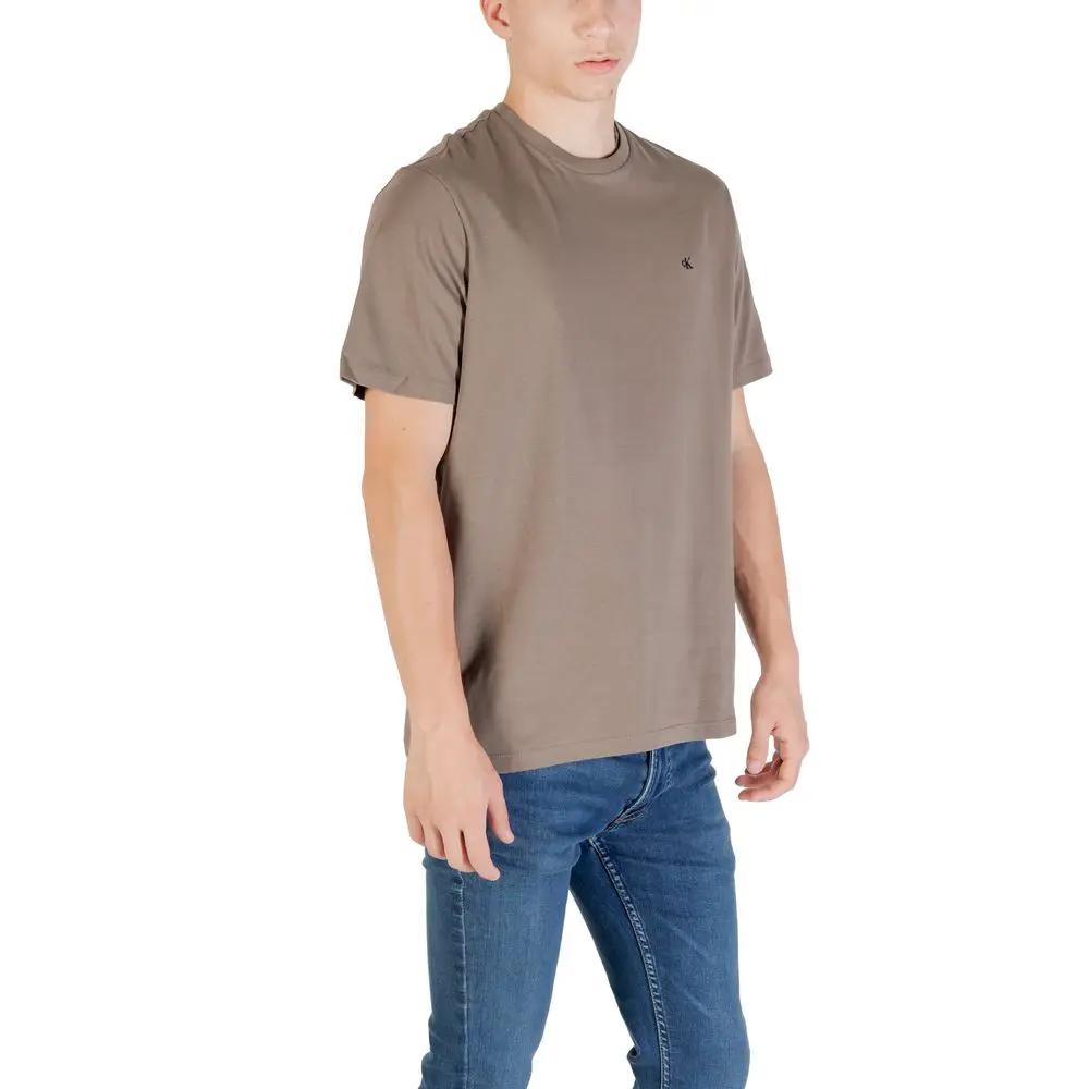Calvin Klein Jeans Brown Cotton T-Shirt by Calvin Klein Jeans