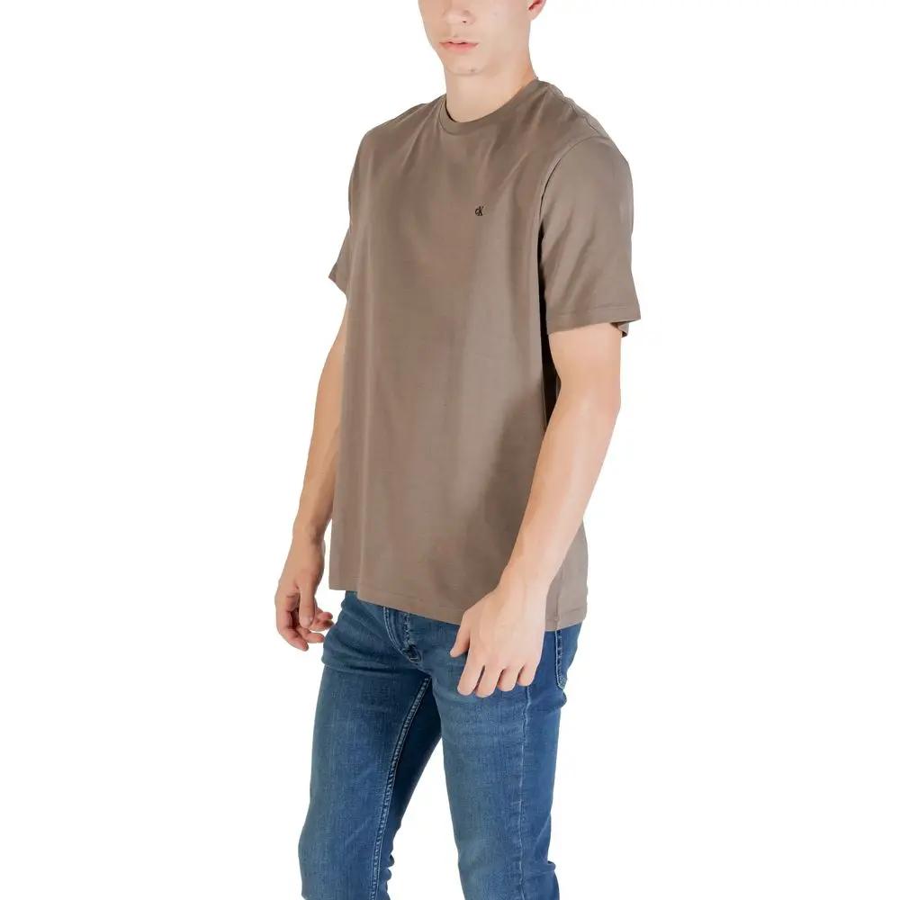 Calvin Klein Jeans Brown Cotton T-Shirt by Calvin Klein Jeans