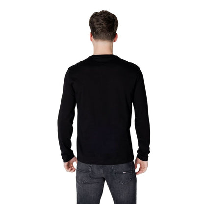Armani Exchange Black Cotton Long Sleeve T-Shirt
