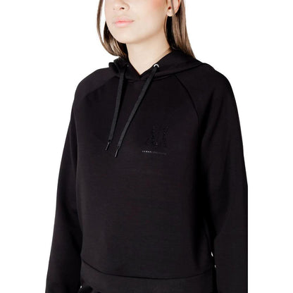 Armani Exchange Black Viscose Hoodie