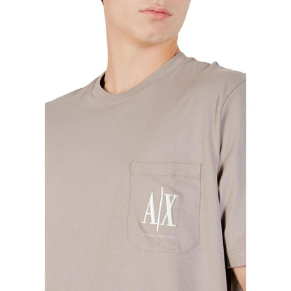 Armani Exchange Brown Cotton Sportswear
