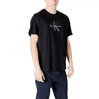 Calvin Klein Jeans Black Cotton T-Shirt by Calvin Klein Jeans