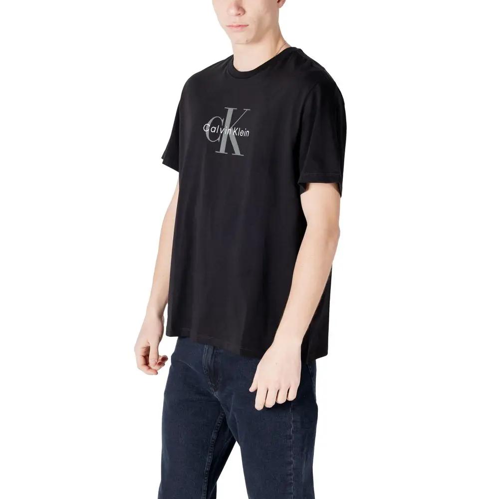 Calvin Klein Jeans Black Cotton T-Shirt by Calvin Klein Jeans