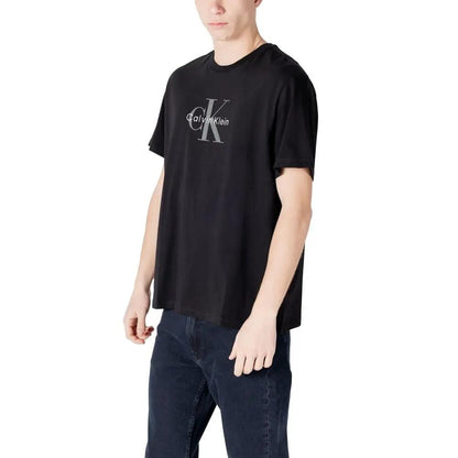 Calvin Klein Jeans Black Cotton T-Shirt by Calvin Klein Jeans