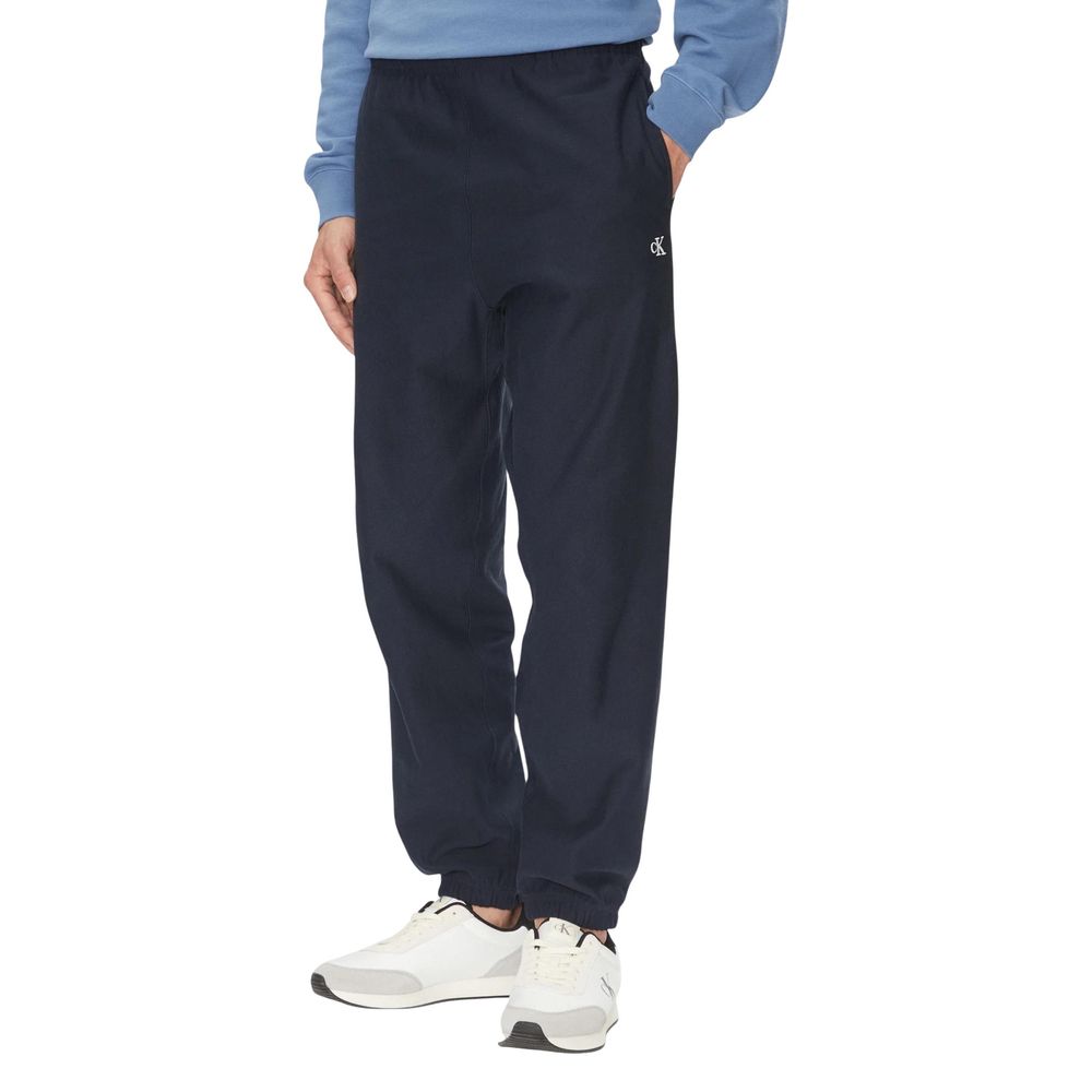 Pantalon de survêtement Calvin Klein Jeans homme Premium Terry Monogram en coton bleu – CA-16634400128