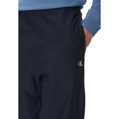 Pantalon de survêtement Calvin Klein Jeans homme Premium Terry Monogram en coton bleu – CA-16634400128