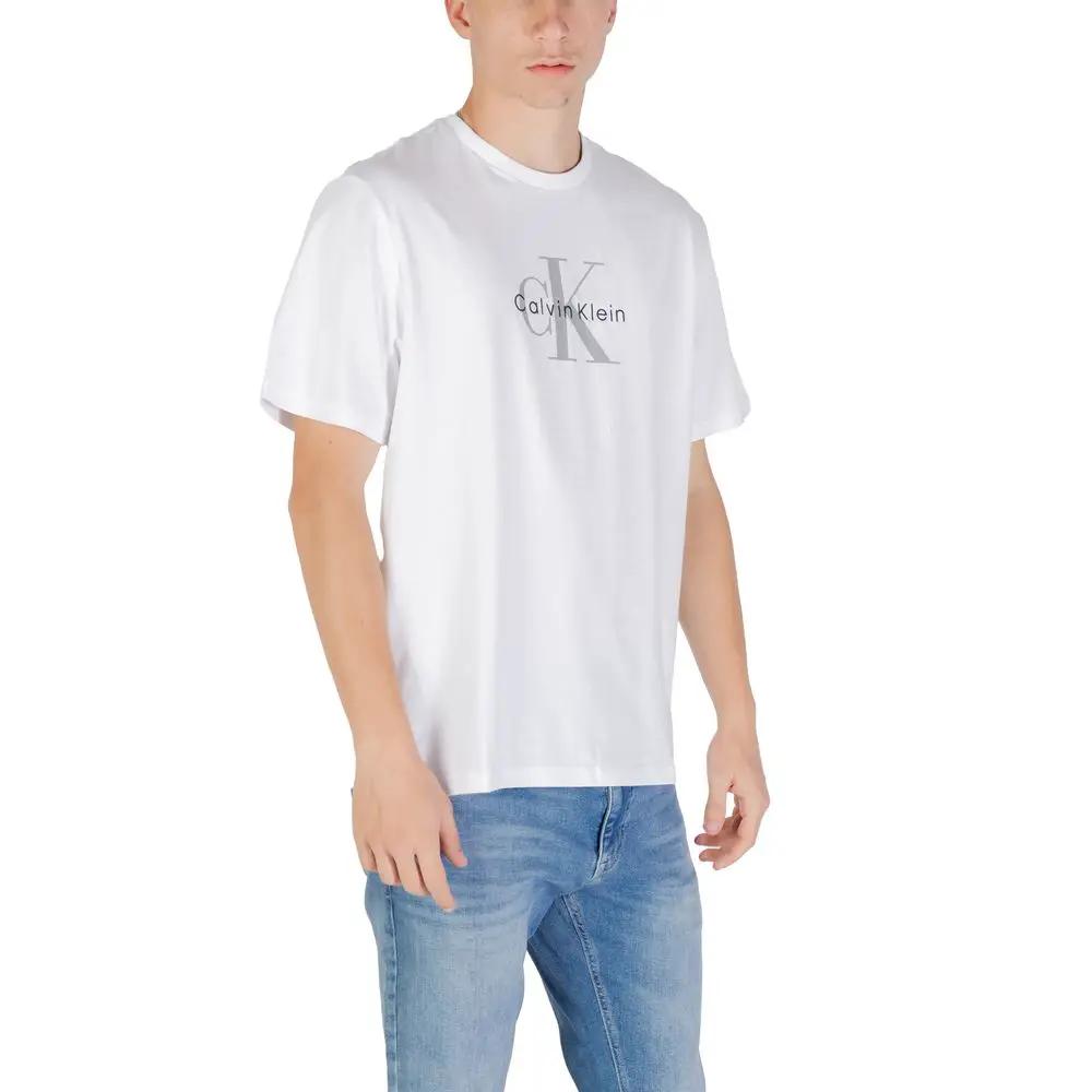 Calvin Klein Jeans White Cotton T-Shirt by Calvin Klein Jeans