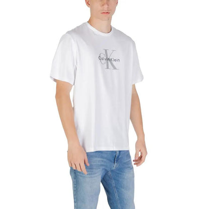 Calvin Klein Jeans White Cotton T-Shirt by Calvin Klein Jeans