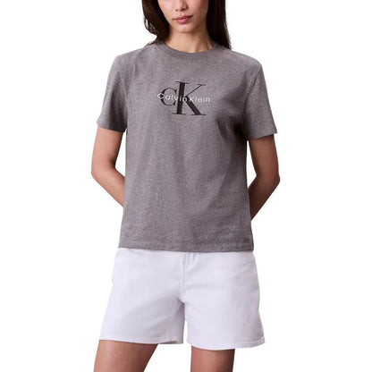 Calvin Klein Jeans Gray Cotton T-Shirt by Calvin Klein Jeans