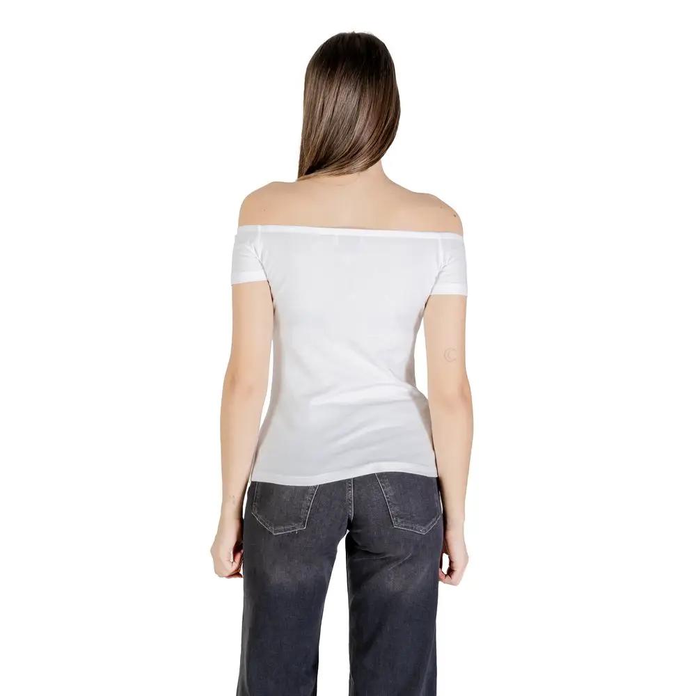 Calvin Klein Jeans White Cotton T-Shirt by Calvin Klein Jeans
