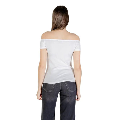 Calvin Klein Jeans White Cotton T-Shirt by Calvin Klein Jeans