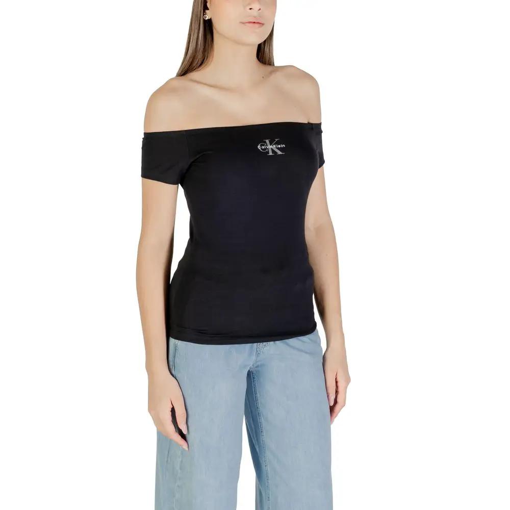Calvin Klein Jeans Black Cotton T-Shirt by Calvin Klein Jeans
