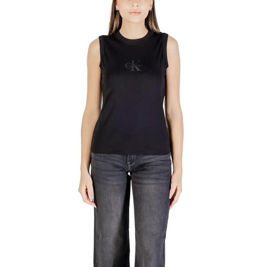Calvin Klein Jeans Black Cotton T-Shirt by Calvin Klein Jeans