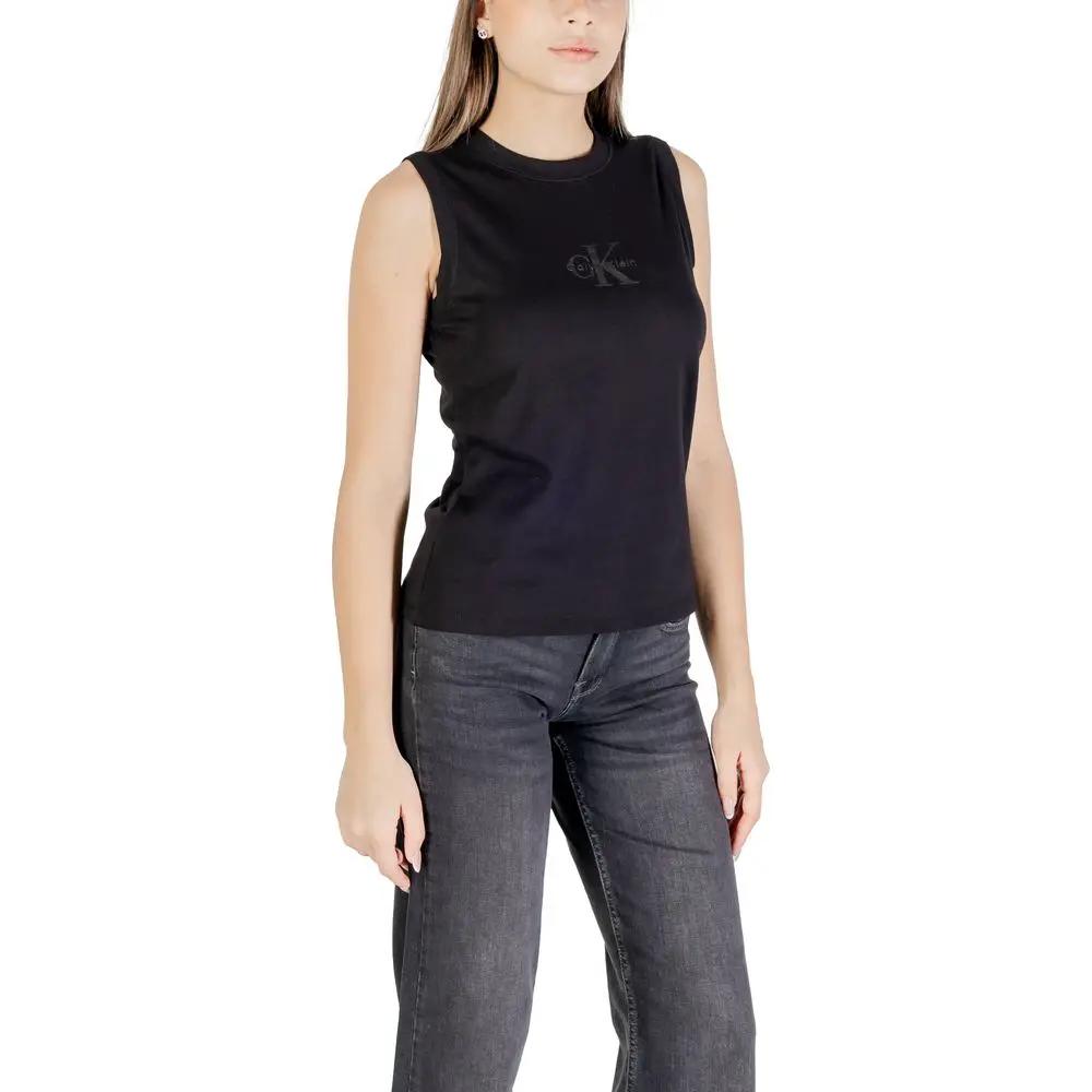 Calvin Klein Jeans Black Cotton T-Shirt by Calvin Klein Jeans