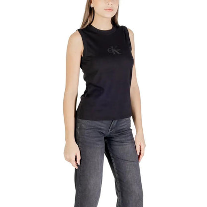 Calvin Klein Jeans Black Cotton T-Shirt by Calvin Klein Jeans