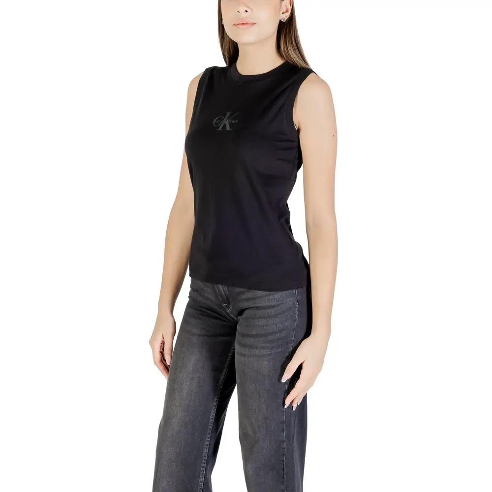 Calvin Klein Jeans Black Cotton T-Shirt by Calvin Klein Jeans