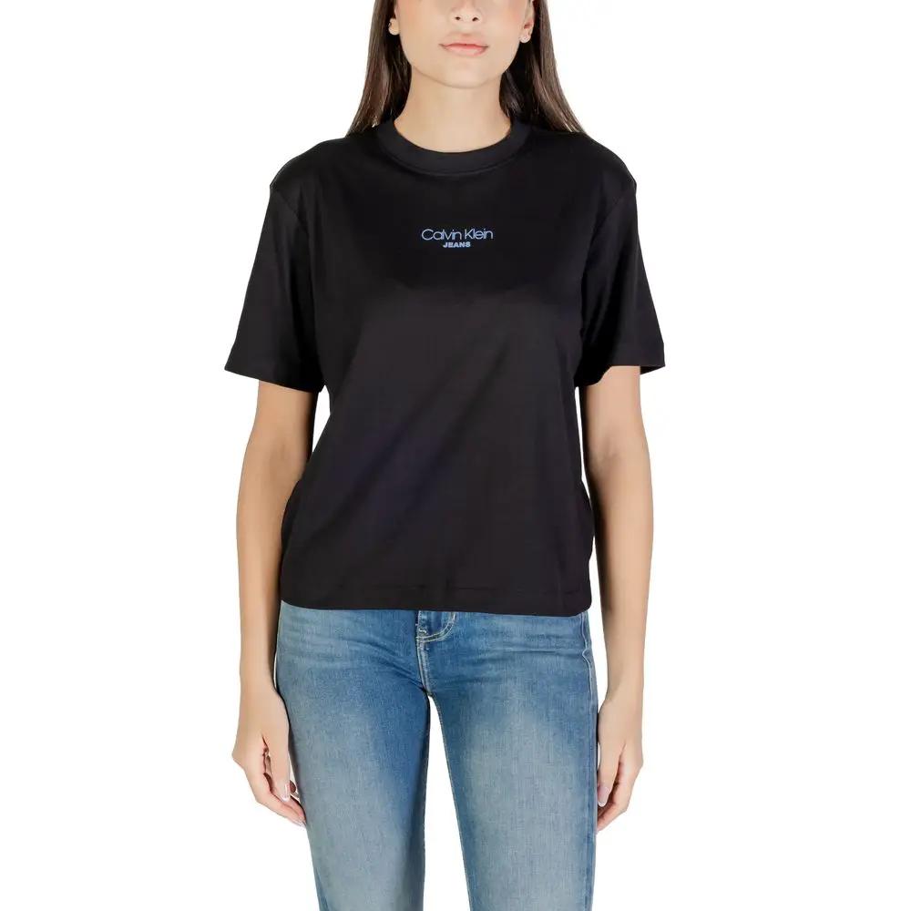 Calvin Klein Jeans Black Cotton T-Shirt by Calvin Klein Jeans