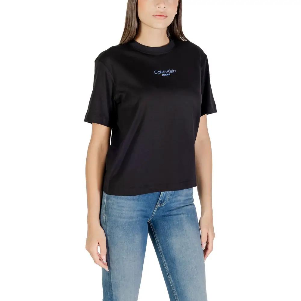 Calvin Klein Jeans Black Cotton T-Shirt by Calvin Klein Jeans