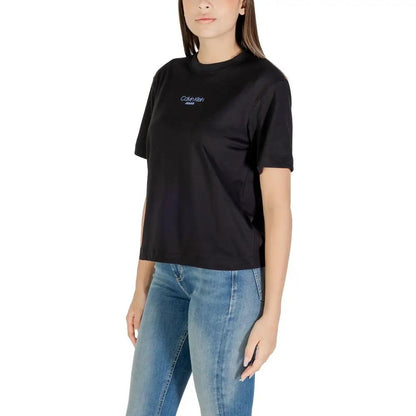 Calvin Klein Jeans Black Cotton T-Shirt by Calvin Klein Jeans