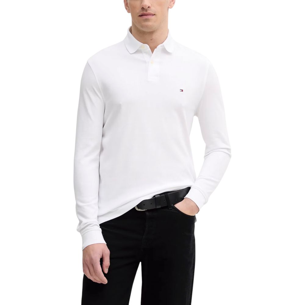 Tommy Hilfiger White Organic Cotton Long Sleeve T-Shirt