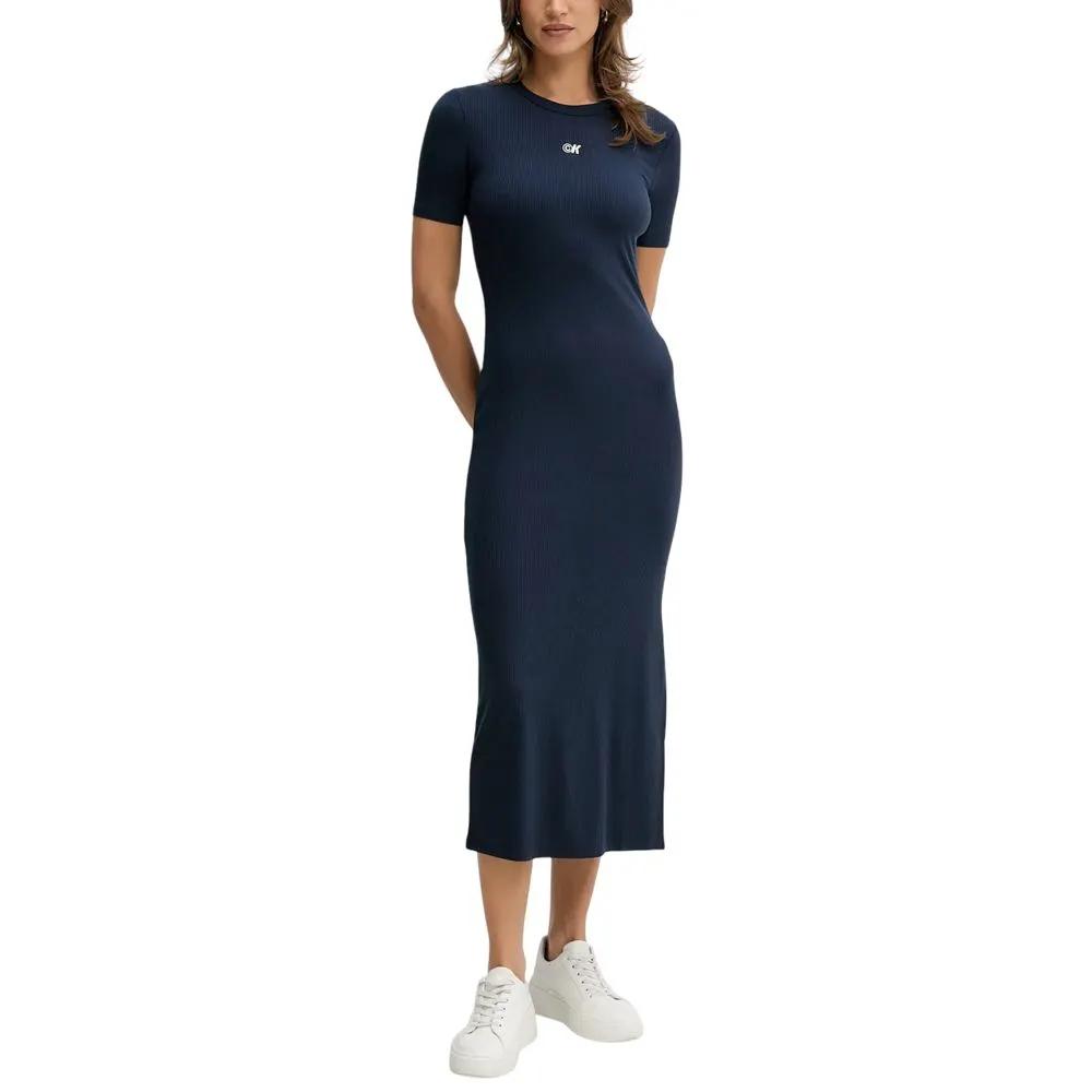 Calvin Klein Jeans Blue Modal Long Dress by Calvin Klein Jeans