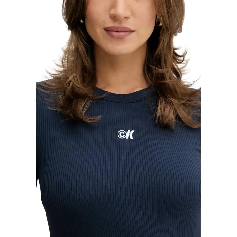 Calvin Klein Jeans Blue Modal Long Dress by Calvin Klein Jeans