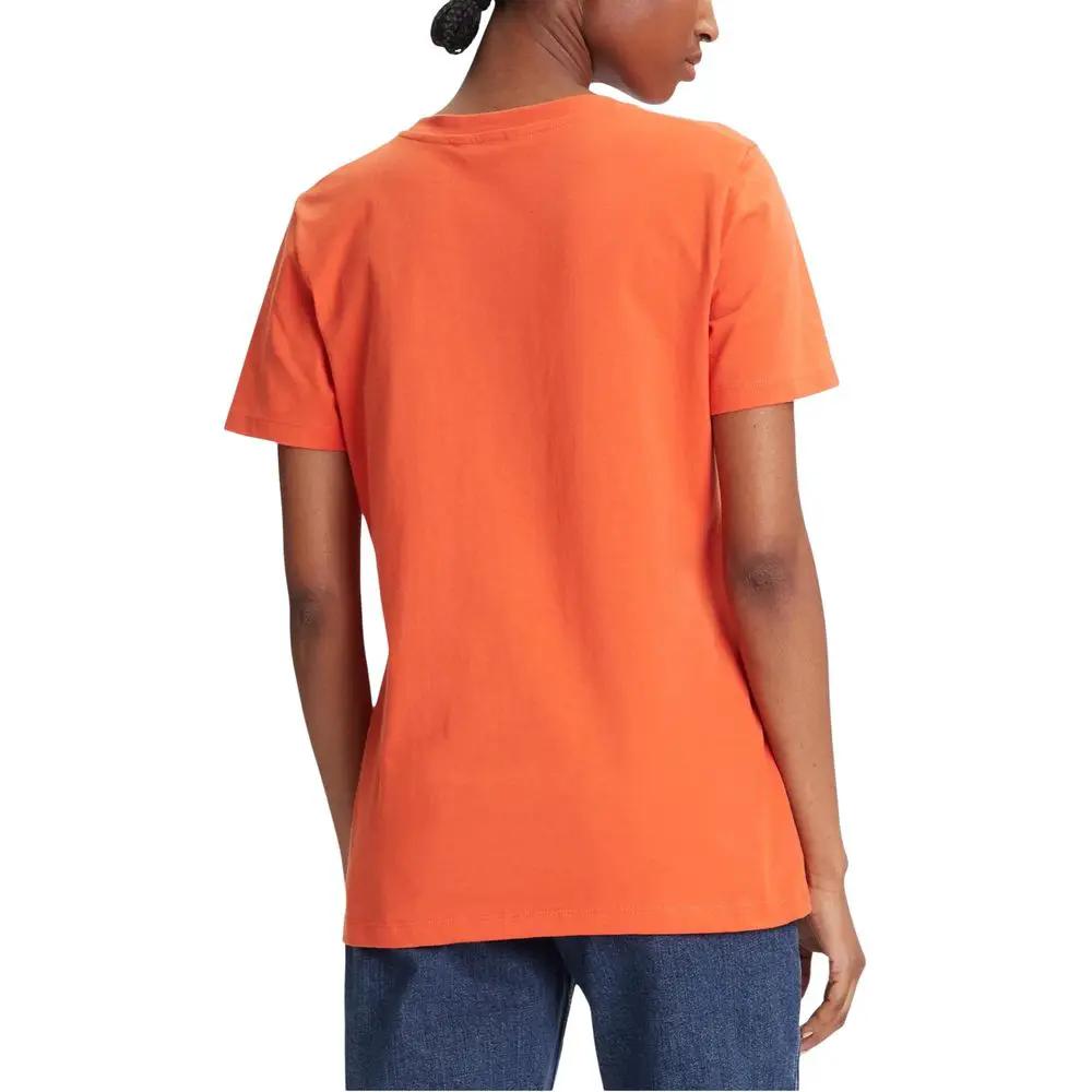 Tommy Hilfiger Orange Recycled Cotton T-Shirt by Tommy Hilfiger
