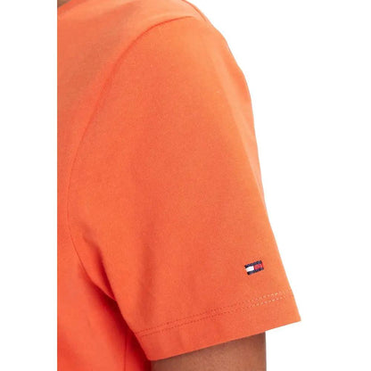 Tommy Hilfiger Orange Recycled Cotton T-Shirt by Tommy Hilfiger