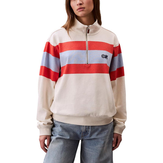 Calvin Klein Jeans White Cotton Sweatshirt