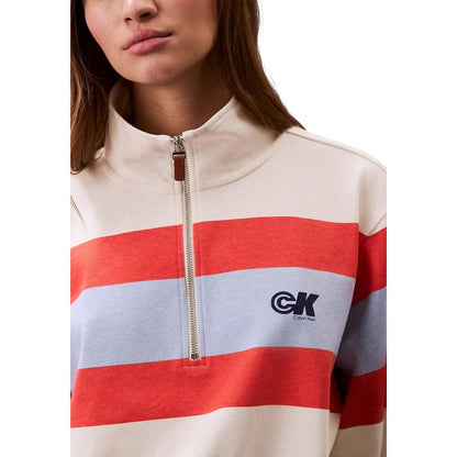 Calvin Klein Jeans White Cotton Sweatshirt