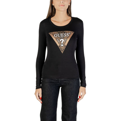 Guess Black Cotton Long Sleeve T-Shirt
