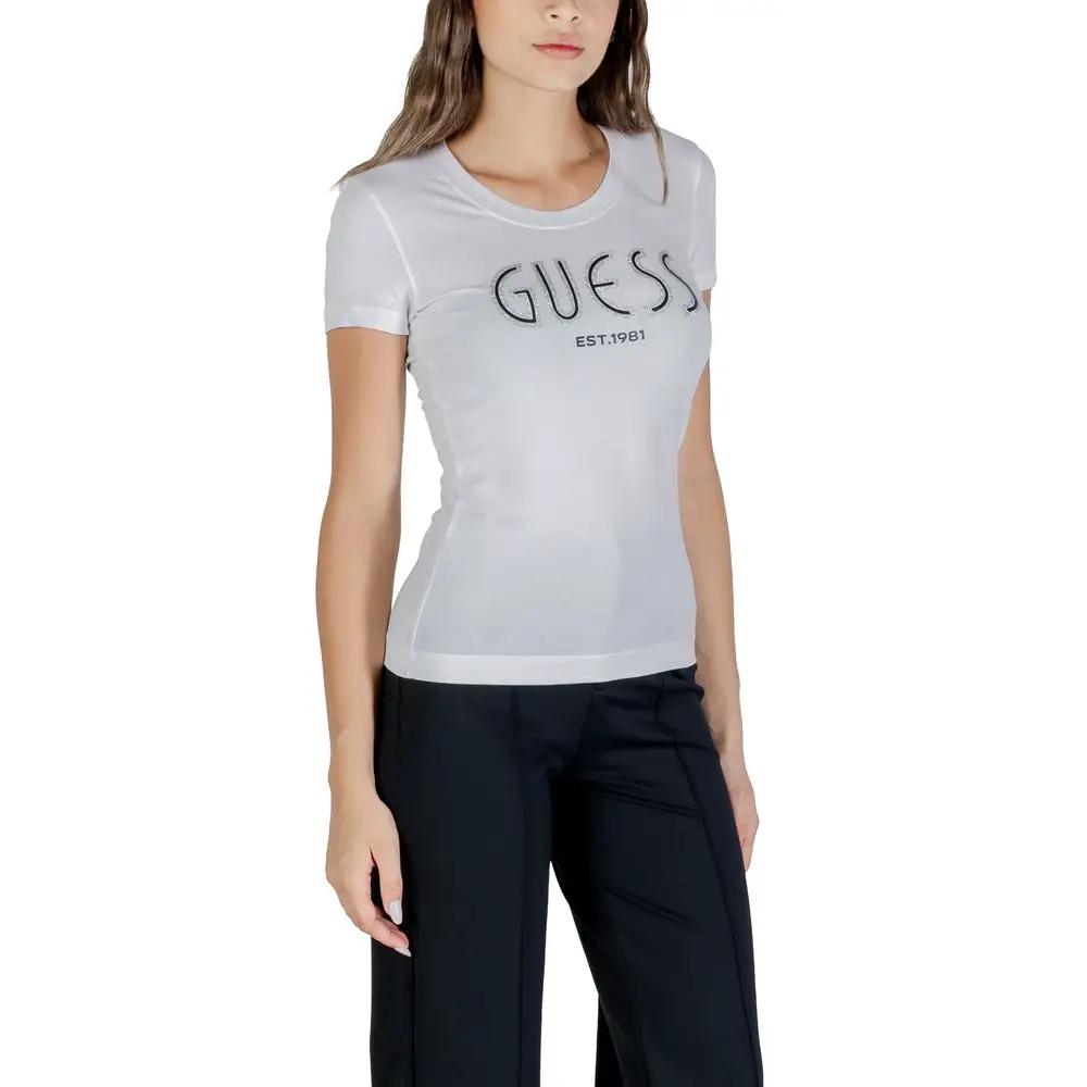 Guess White Cotton T-Shirt by Guess