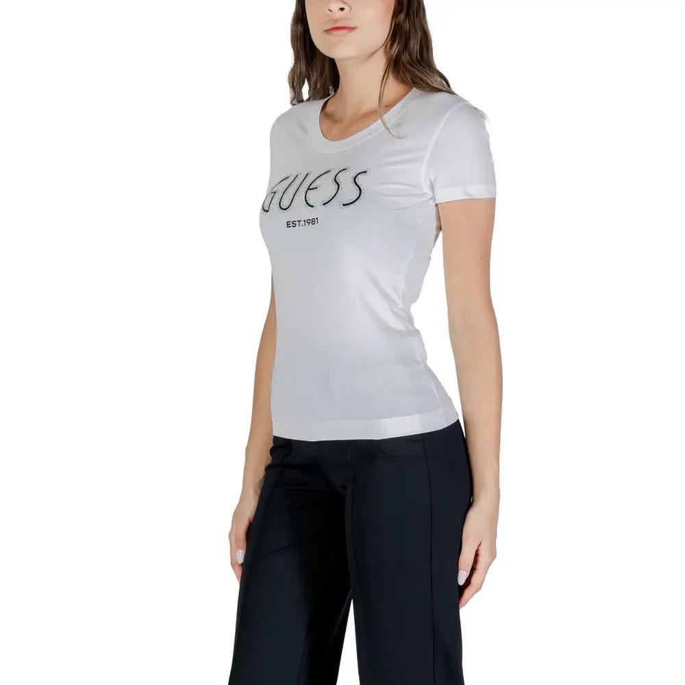 Guess White Cotton T-Shirt by Guess