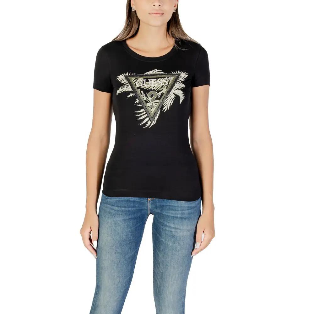 Guess Black Cotton T-Shirt by Guess