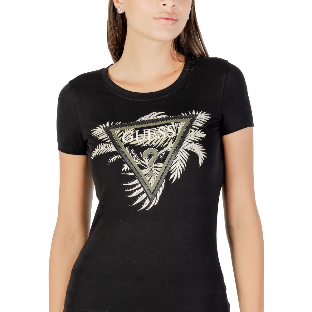 Guess Black Cotton T-Shirt by Guess