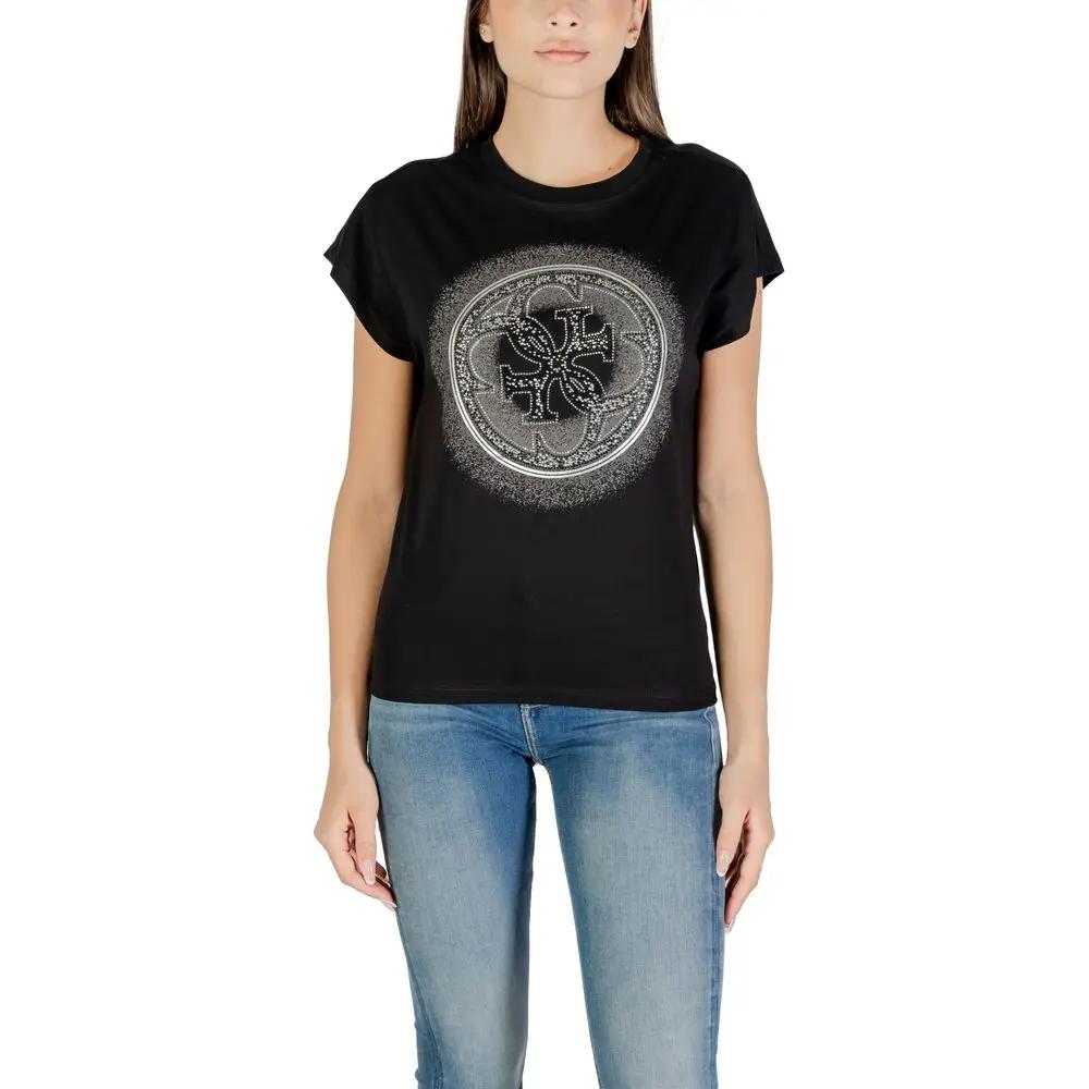 Guess Black Cotton T-Shirt by Guess