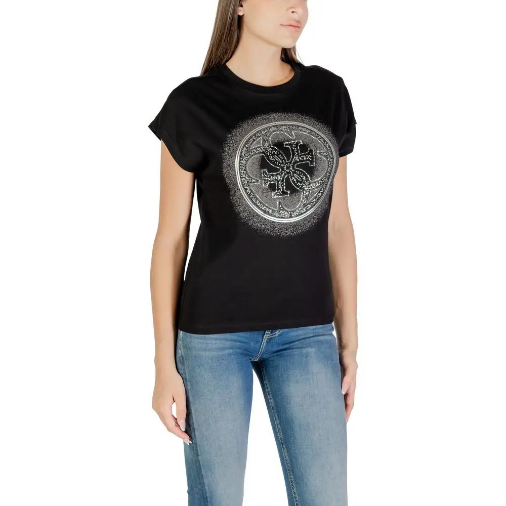 Guess Black Cotton T-Shirt by Guess