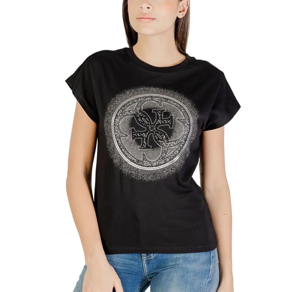 Guess Black Cotton T-Shirt by Guess